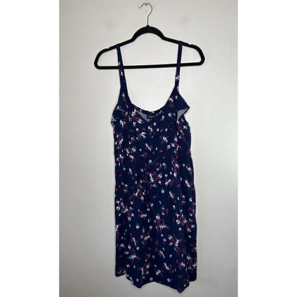 Torrid Women's Blue Floral Print Challis Tank Dress Size 3 - Picture 1 of 9